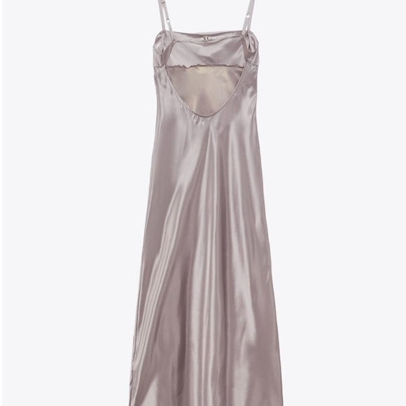ZARA NWT SATIN SLIP DRESS XL - Picture 5 of 9